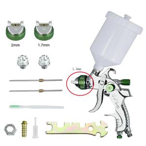 WENXING Professional HVLP 스프레이 건 1.4 / 1.7 / 2.0mm 자동차 페인팅 용 노즐 중력 에어 브러시