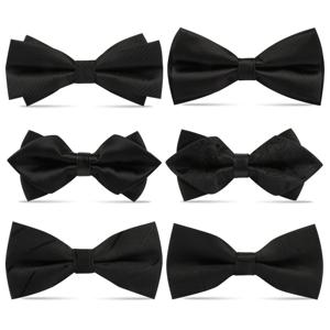 남자를위한 1PCS 나비 넥타이 웨딩 Bowtie 블랙 넥 넥타이 조정 가능한 Bowknot 클래식 나비 넥타이 성인 더블 넥타이 비즈니스 선물