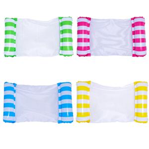 물놀이 튜브수영장 공기 주입식 에어 매트리스, 여름 접이식 워터 해먹, 수영 비치 라운저 플로팅 수면 침대 의자