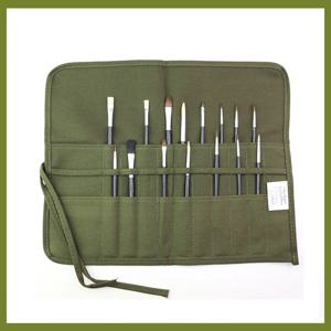 페인트 브러시 홀더, 아크릴 오일 수채화 구 아슈 아티스트 페인트 브러시 롤 캔버스 파우치 용 22 슬롯 페인트 브러시 보관함