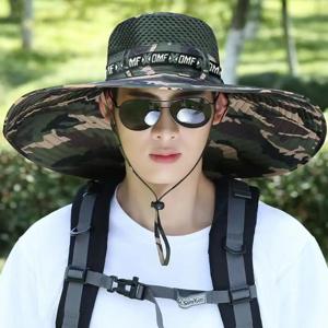여름 대형 태양 모자 남성 여성 통기성 낚시 모자 태양 자외선 차단 메쉬 어부 모자 하이킹 야외 해변 모자