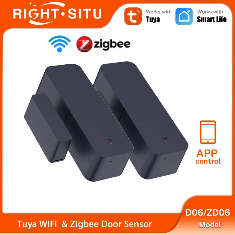 Tuya Zigbee 3.0 WiFi 도어 센서 창문 센서 계약 센서 앱 원격 제어 SmartLife Yandex Alexa와 호환