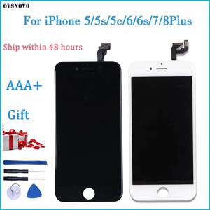 AAA +++ 품질 iPhone 5 5s 5c 6 7 LCD 디스플레이 터치 스크린 6s 7 8 Plus SE 100% 새로운 LCD 디지타이저 강화 + 선물