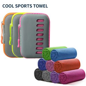 요가, 골프, 수영, 피트니스, 캠핑에 적합한 속건성 스포츠 냉각 수건 세트 폴리에스테르 땀 흡수 수건