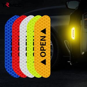 반사 자동차 도어 스티커 안전 개방 경고 반사판 테이프 데칼 자동차 자동차 액세서리 외부 인테리어 반사판 스티커