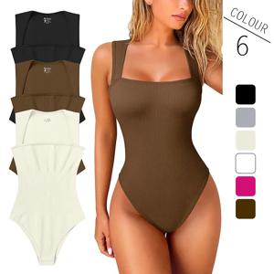 여성용 실 니트 짧은 바디수트, 심리스 민소매 바디수트, 고탄성 피트니스 요가 트레이닝 스키니 스포츠 유니타드 점프수트