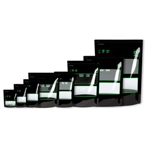 1/8온스~1파운드 잠금 및 밀봉 보관 및 경화 백 58%-62% RH 테르프 재배 파우치 열 밀봉 가능 어린이 방지