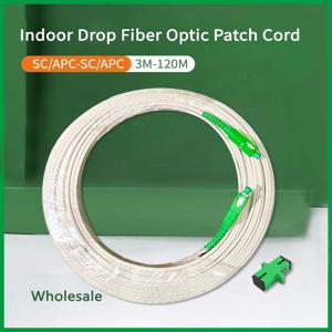실내 광 드롭 케이블 패치 코드 SC/APC-SC/APC 광섬유 패치 코드 3M-120M G657A2 연장 케이블 도매/소매