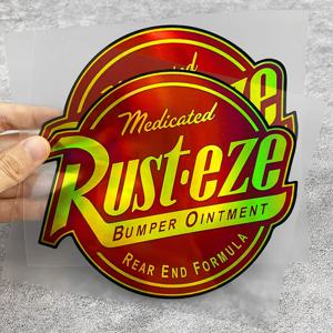 1PC/2PCS Rust-Eze 오토바이 스티커 들어 갔어 DIY 오토바이 연료 탱크 비닐 데칼 전기 스쿠터 자동차 창 장식