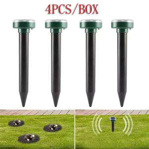 태양열 초음파 두더지 구충제 전자 뱀 곤충 Repeller 고전력 진동 내장 배터리 태양 충전 마우스 재퍼