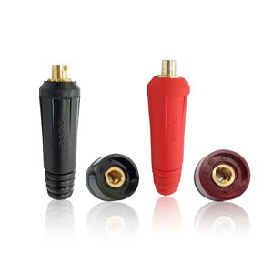 4pcs TIG 용접기 빠른 피팅 여성 남성 케이블 커넥터 클램프 소켓 플러그 어댑터 ForDinse DKJ10-25 DKZ10-25 인버터