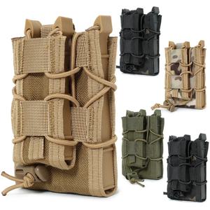 5.56 9mm Molle 매거진 파우치 AK AR M4 AR15 더블 데커 매거진 홀더 가방 라이플 권총 매거진 홀스터 사냥 조끼 파우치