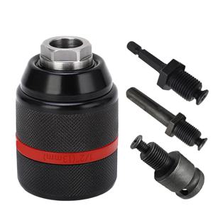 새로운 4 개/대 2-13mm 스레드 열쇠가없는 금속 드릴 척, 육각 SDS 사각형 퀵 어댑터, 드릴 비트 스크루 드라이버 탭 및 소켓 용 척