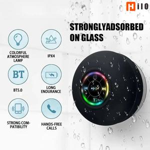 미니 블루투스 스피커 샤워 방수 핸즈프리 서브 우퍼 스피커 욕실 풀 비치 자동차 전화에 대한 흡입 컵 마이크