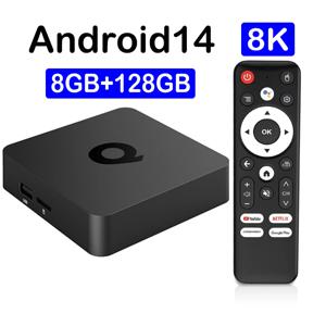 스마트 TV 박스 블루투스 5.4 8K Q1 안드로이드 14 셋톱박스 Allwinner H313 듀얼 Wifi 5G 8GB128GB Google 음성 스트리밍 미디어 플레이어