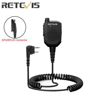Retevis HK011 라디오 스피커 마이크 2핀 AI 노이즈 캔슬링 마이크 워키토키 GP328plus 커넥터 RT22 H777 RT3S RA89 HD1용