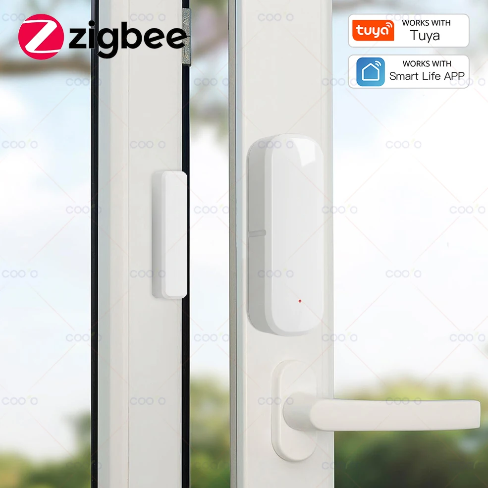 Tuya Zigbee 도어 센서 창문 접촉 센서 열림/닫힘 감지기 스마트 홈 알람 보안 보호 스마트 라이프와 호환