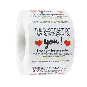 500Pcs 1.69*1.89in 사랑 구매 감사 스티커 수제 스티커, 소기업 스티커, 봉투 스티커, 구매 상품에 대한 감사 스티커, 선물 장식 스티커