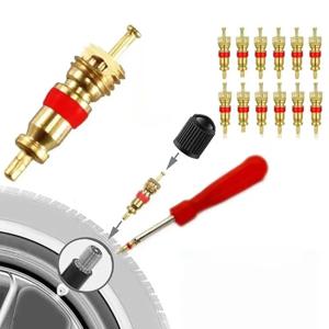 타이어 밸브 코어 스크류드라이버 도구 1세트 다기능 타이어 밸브 스템 도구 표준 및 대형 타이어 니플 코어 제거 삽입기