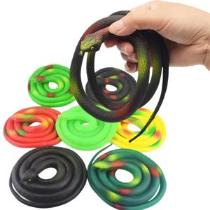 부드러운 고무 장난감 뱀 검은 시뮬레이션 뱀 현실적인 할로윈 정원 장난 80cm 소품 가짜 뱀 무서운 혐오스러운 장난 장난감