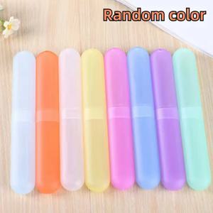 1/2/4/5/6/10Pcs 휴대용 여행 하이킹 캠핑 칫솔 홀더 케이스 상자 튜브 커버 칫솔 보호 홀더 케이스 무작위 색상