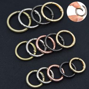 DIY 쥬얼리에 대 한 5pcs 금속 O 링 스프링 Clasps 개방형 라운드 Carabiner 키 체인 가방 클립