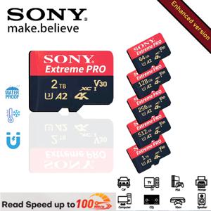 SONY 플래시 드라이브 카드 2TB 클래스10 메모리 카드 1TB V30 마이크로 SSD 카드 512GB A2 메모리 카드 256GB TF 카드 무료 어댑터 포함