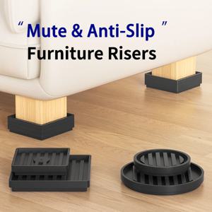 가구 높이 조절 패드: 미끄럼 방지, 내마모성, 긁힘 방지—소파, 커피 테이블, 침대 및 테이블/캐비닛 다리용