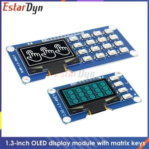 1.3인치 128x64 OLED 디스플레이 SSD1116 4x4 매트릭스 키보드 모듈 I2C SPI 아두이노 라즈베리 파이 ESP32용