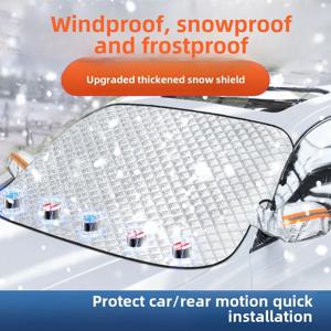 차량용 스노우 쉴드 일반 앞유리 차량 하프 커버 차량용 옷차림 겨울용 햇빛 차단 및 서리 방지 두꺼운 제품