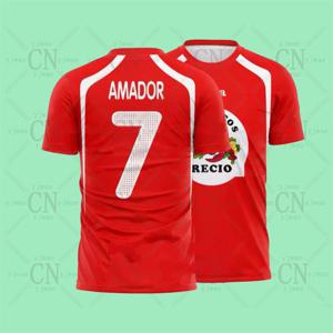 Amador&Vicente&Recio 축구 유니폼 해산물 새우 레시오 프린트 티셔츠 빠른 건조 스포츠웨어 여름 남성 및 여성 티셔츠