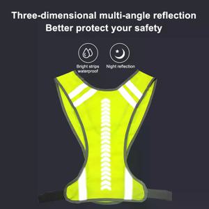 오토바이 안전 재킷 가시성 반사 조끼 작업복 야간 보안 러닝 사이클링 코트