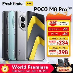 【월드 프리미어】POCO M8 Pro 5G 스마트폰 글로벌 버전 스냅드래곤 7s Gen 4 6.83인치 1.5K 120Hz 디스플레이 6500mAh 배터리 100W NFC