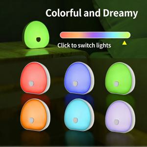 RGB 수면 백색소음기, 진정 효과가 있는 소리, 터치 가능한 충전식 LED 수면등, 아기들을 위한 편안한 오디오 및 수면 램프