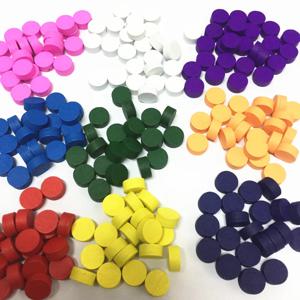 100Pcs 디스크 직경 10*5MM 10mm 디스크 전당포 나무 게임 조각 보드 게임/교육 게임 액세서리에 대 한 다채로운 전당포/체스