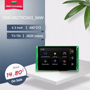 DWIN 4.3인치 480*272 TFT LCD 디스플레이 아두이노 나노 TN 스크린 터치 패널 스마트 UART LCM 모니터 DMG48270C043_04W