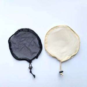 헤어 롤빵 그물 폴리 에스터 포니 테일 그물 헤어 번들 만들기 포니 테일 그물 가발 모자 아프로 퍼프 그물 조절 가능한 스트랩이있는 검은 머리 그물