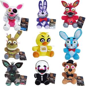 새로운 1pcs FNAF 플러시 장난감 18cm 프레디 베어 폭시 치카 보니 플러시 인형 장난감 인형 어린이 선물 용품