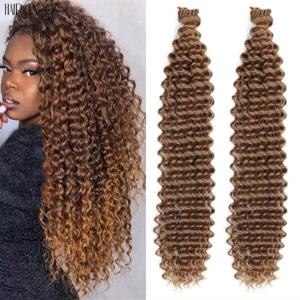 22 인치 딥 웨이브 크로셰 헤어 합성 열정 트위스트, 헤어 익스텐션 아프로 컬 워터 웨이브 딥 트위스트 브레이드 헤어 오션 웨이브