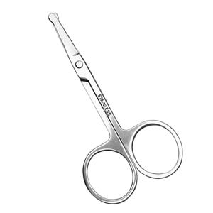 스테인레스 스틸 라운드 안전 가위 눈썹 메이크업 가위 미용 코 헤어 트리머 가위 날카로운 머리가있는 눈썹