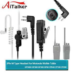 모토로라 워키 토키 어쿠스틱 튜브 이어폰 헤드셋 마이크 DP1400 EP450 GP88S CP88 CP040 CP140 CP180 GP300 GP68 PR400 P080