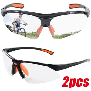 2Pcs 클리어 아이 모래 예방 방풍 안전 승마 고글 통풍 안경 작업 실험실 안전 고글 안경 안경