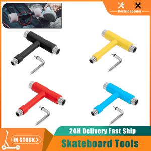 알렌 키 블랙 T 모양 렌치 스케이트 보드 롱 보드 보드 롤러 스케이트 도구 전문 스케이트 보드 조정 도구 키트 조립