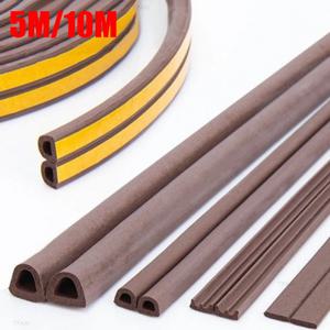 5M/10M 날씨 스트리핑 도어 씰 스트립 DIEP 자체 접착 드래프트 스토퍼 테이프 창 절연 소음 고무 씰링 스트립