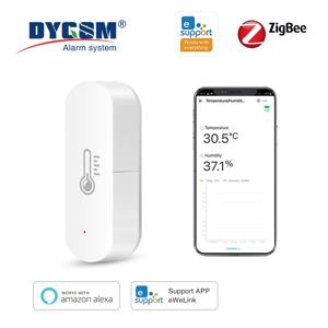 Ewelink ZigBee 스마트 온도 습도 센서 배터리 구동 APP 제어 온도계 Alexa Google 용 습도계 컨트롤러