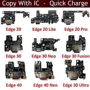 새로운 USB 충전 보드 포트 독 플렉스 케이블 커넥터 Moto Edge 20 Lite S 30 40 50 Neo Fusion Ultra Pro Plus 2021 용 마이크