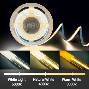 12V COB LED 스트립 라이트 옷장 선반 식료품 저장실 쇼케이스 캐비닛 백라이트 램프 룸 데코 고밀도 선형 유연한 빛
