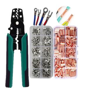 와이어 스트리퍼 케이블 커터가있는 RJ45 RJ12 RJ11 커넥터 용 3in1 압착 도구 인체 공학적 스프링 장착 핸들 네트워크 설치