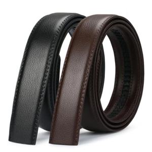 남성용 자동 버클 벨트 버클 없음 3.5cm 벨트 바디 버클 없음 고품질 남성 PU 가죽 스트랩 청바지 벨트 와이드