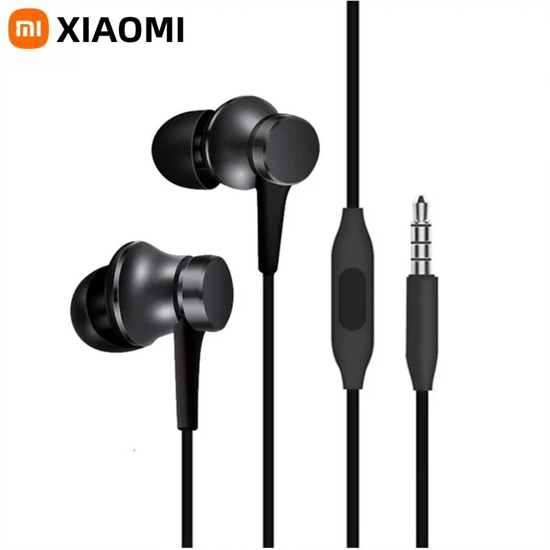 XIAOMI 인이어 스포츠 헤드폰(마이크 포함) 휴대폰용 Xiaomi Samsung Huawei-Piston 3 이어폰 베이스 유선 3.5MM
